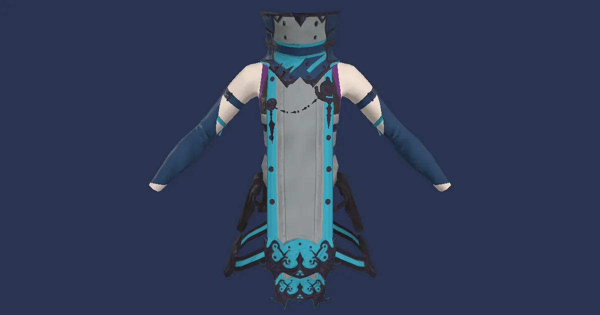 3D-Ansicht von Saigaleder-Jacke des Spähens