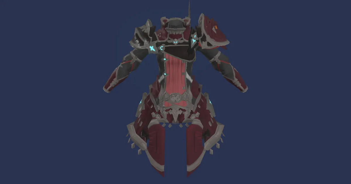 Rendu 3D de Armure d'abatteur Scaeva améliorée