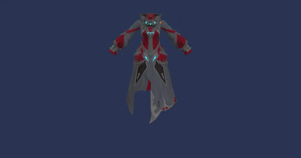 Rendu 3D de Manteau d'incantateur Scaeva amélioré