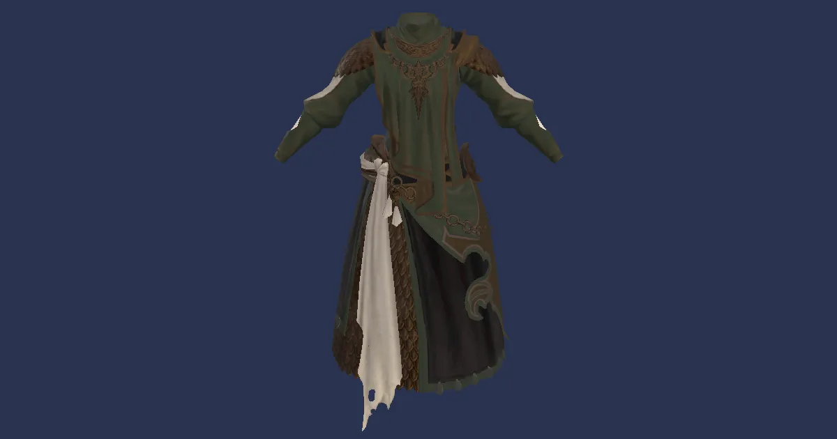 Rendu 3D de Armure d'écailles d'incantateur du lointain
