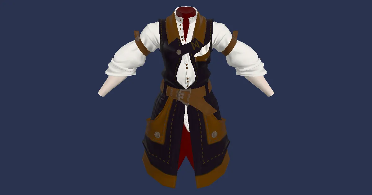 3D-Ansicht von Schneebaumwoll-Jacke
