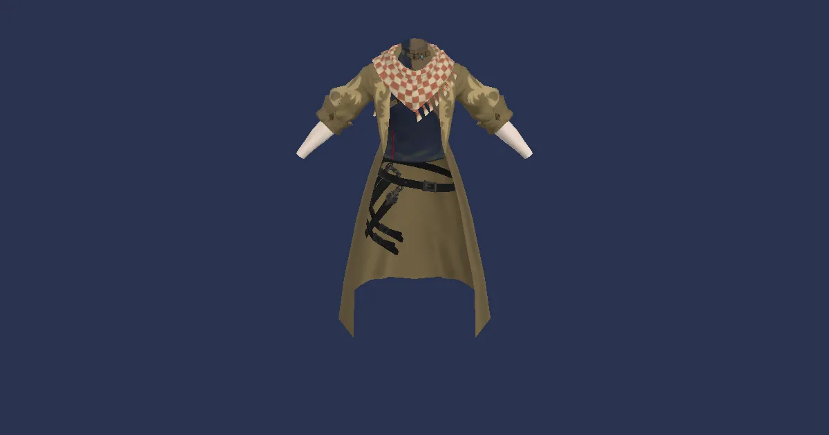 Rendu 3D de Manteau en cuir de glaucus