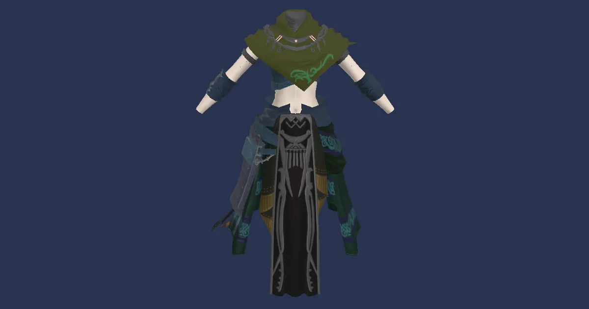 Sarcenet Chestwrap of Aiming - 3D render