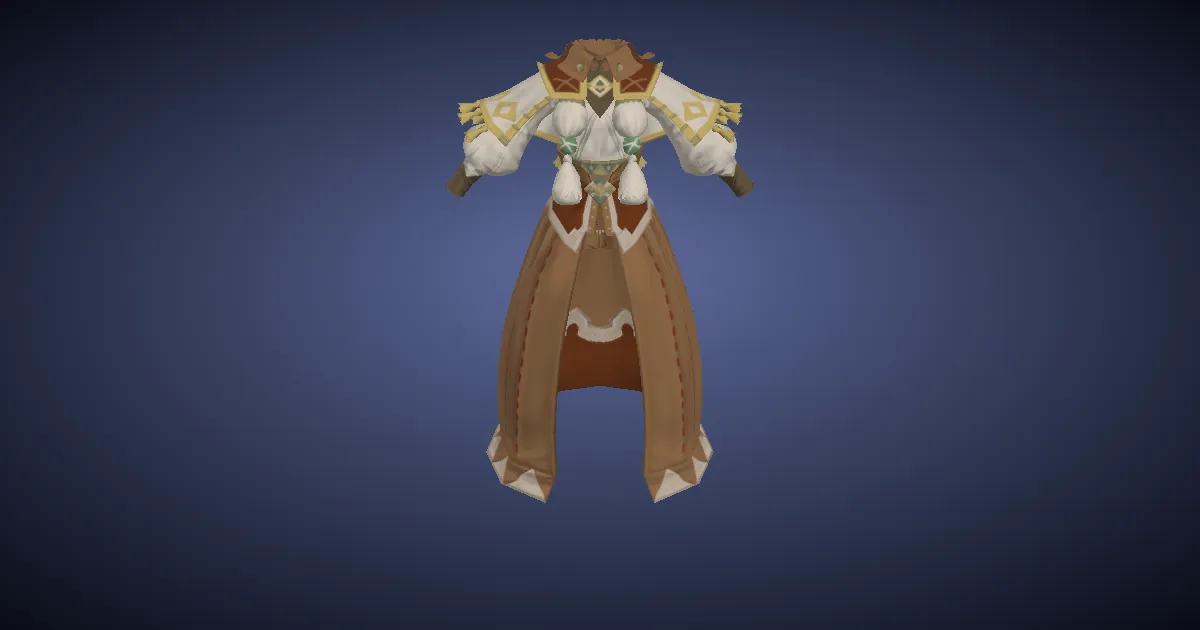 3D-Ansicht von Glaucusleder-Robe des Zielens