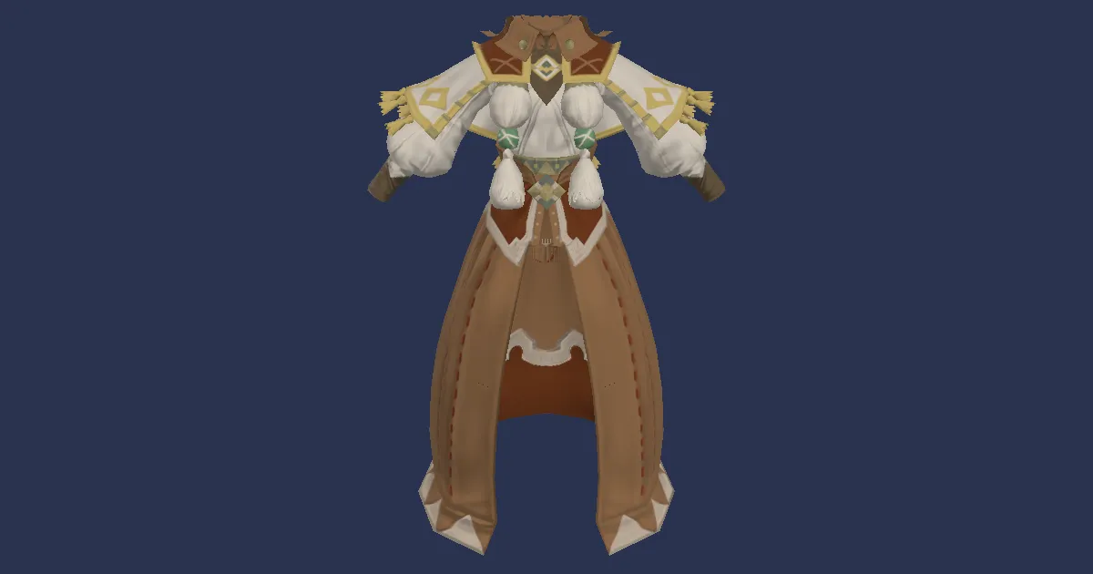 3D-Ansicht von Glaucusleder-Robe des Zielens