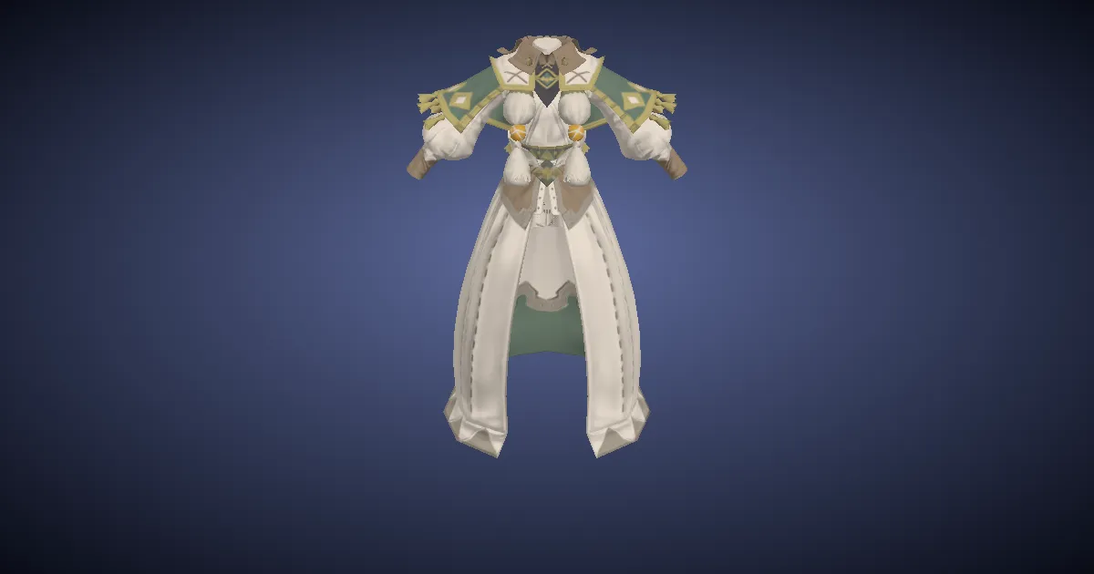 3D-Ansicht von Glaucusleder-Robe der Heilung