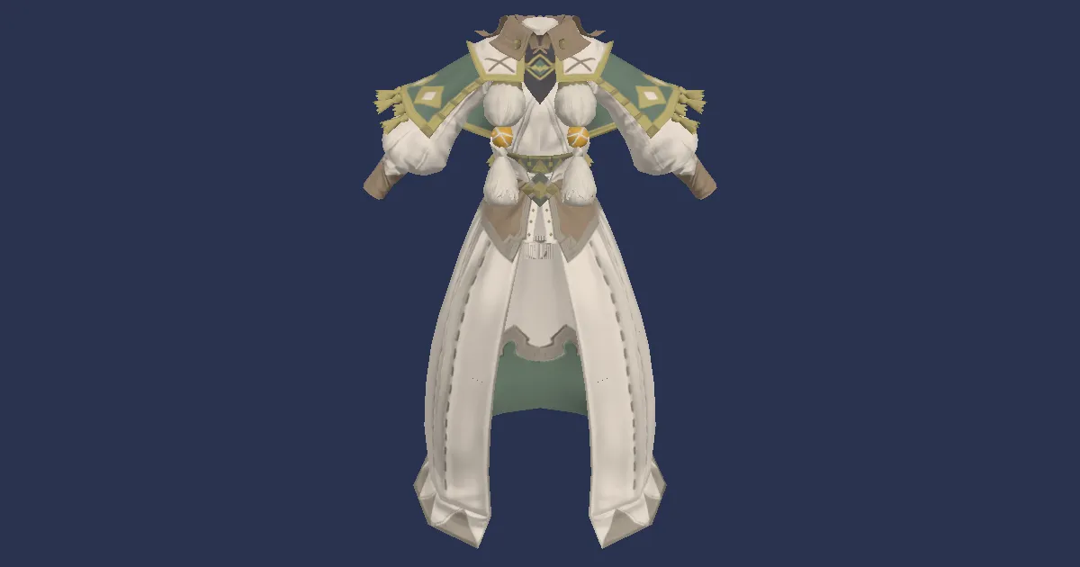 3D-Ansicht von Glaucusleder-Robe der Heilung