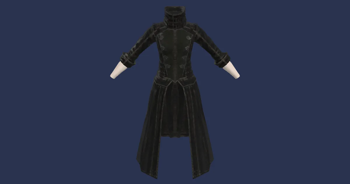 Rendu 3D de Haut d'uniforme YoRHa type 53 : unité d'attaque