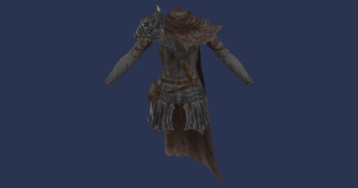 Rendu 3D de Cuirasse d'abatteur de rôdeur des cryptes améliorée