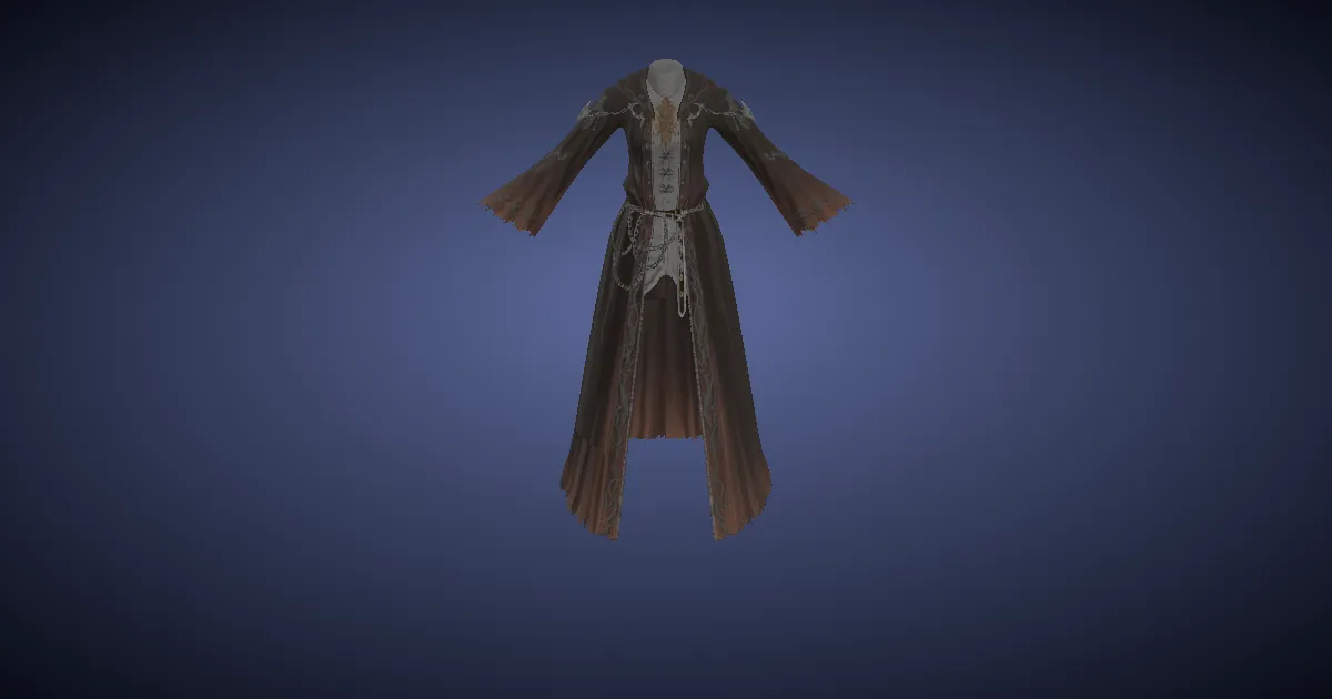 Rendu 3D de Robe d'incantateur de rôdeur des cryptes améliorée