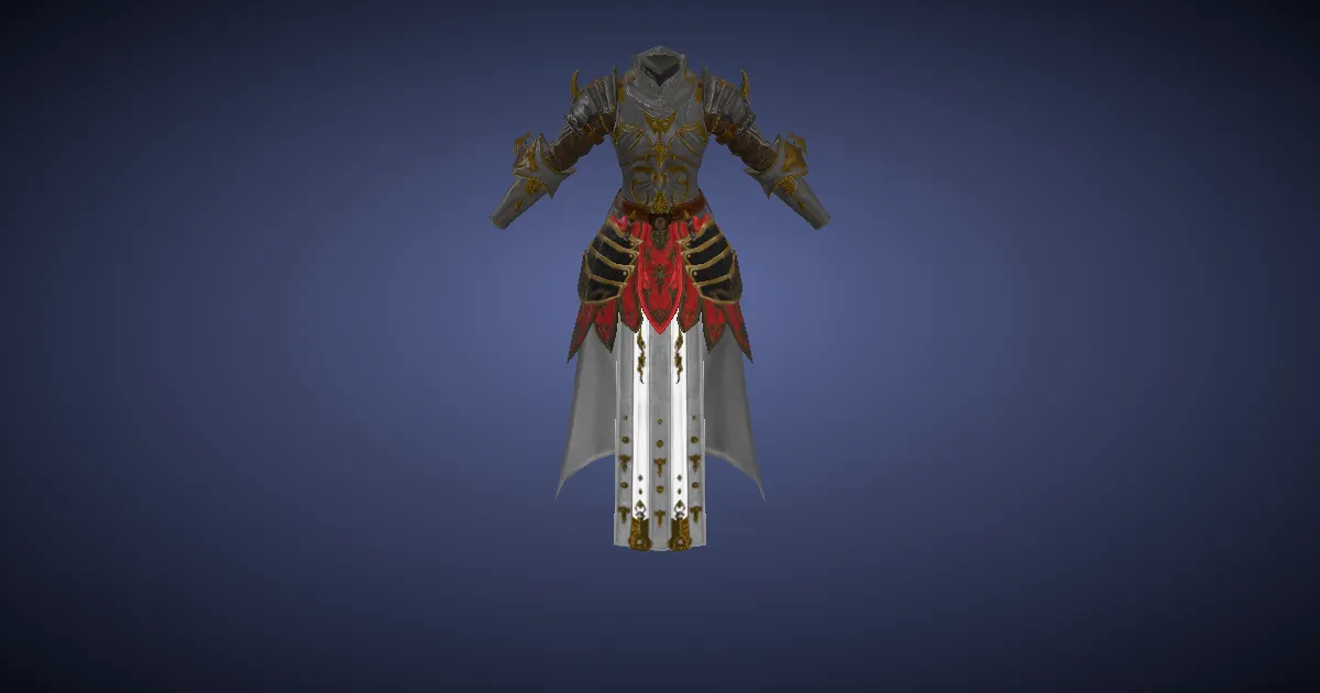 Rendu 3D de Cuirasse de protecteur de l'ancien royaume améliorée