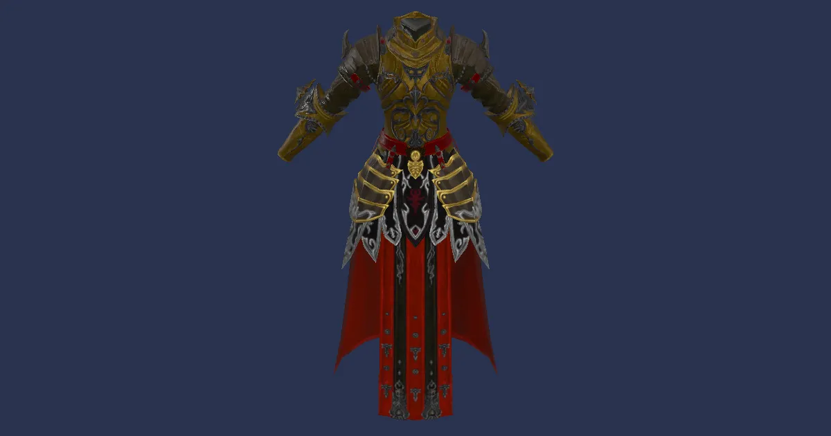 Rendu 3D de Cuirasse d'abatteur de l'ancien royaume améliorée