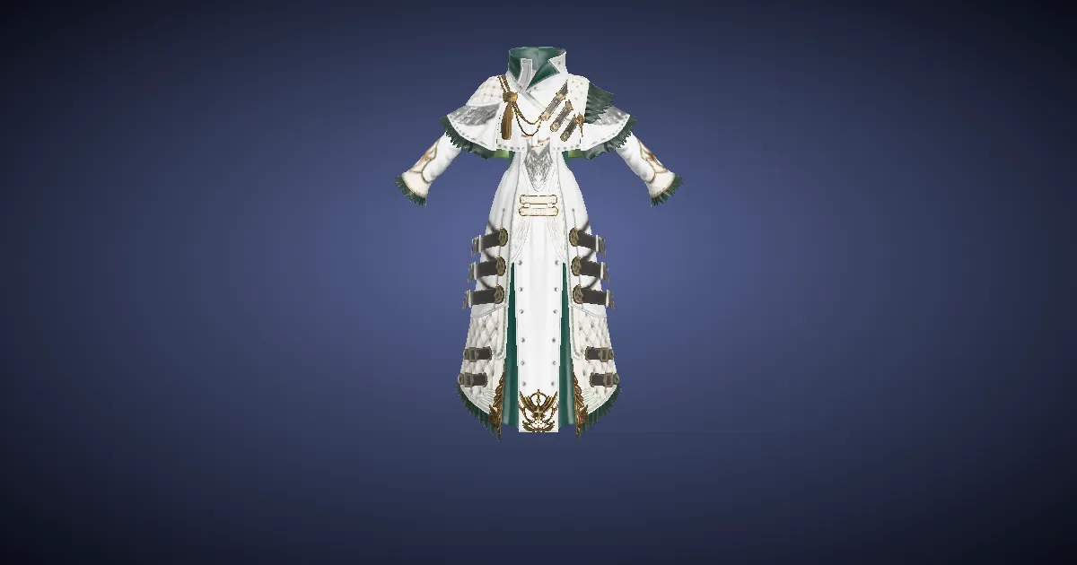 3D-Ansicht von Quetzalli-Robe der Heilung