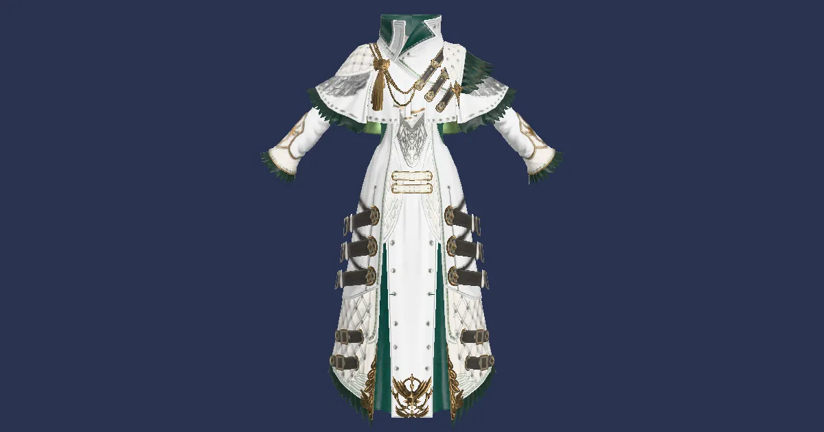 3D-Ansicht von Quetzalli-Robe der Heilung