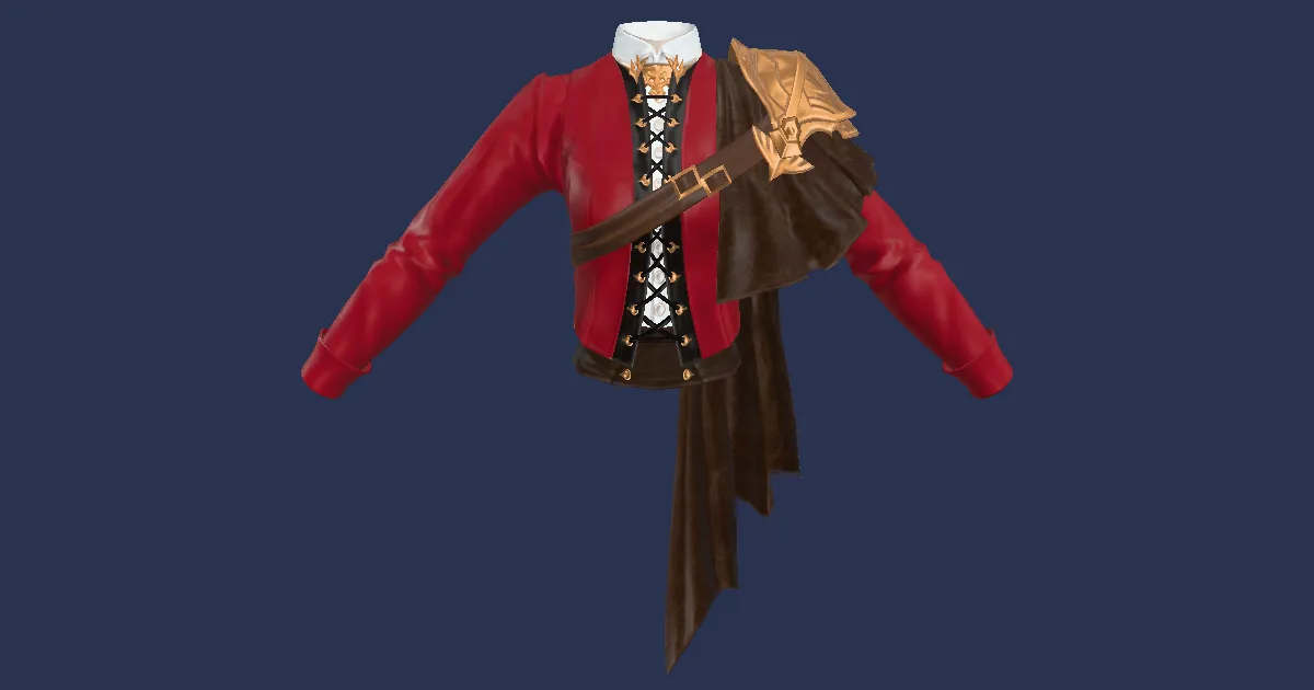 Rendu 3D de Jaque d'agresseur en laiton royal