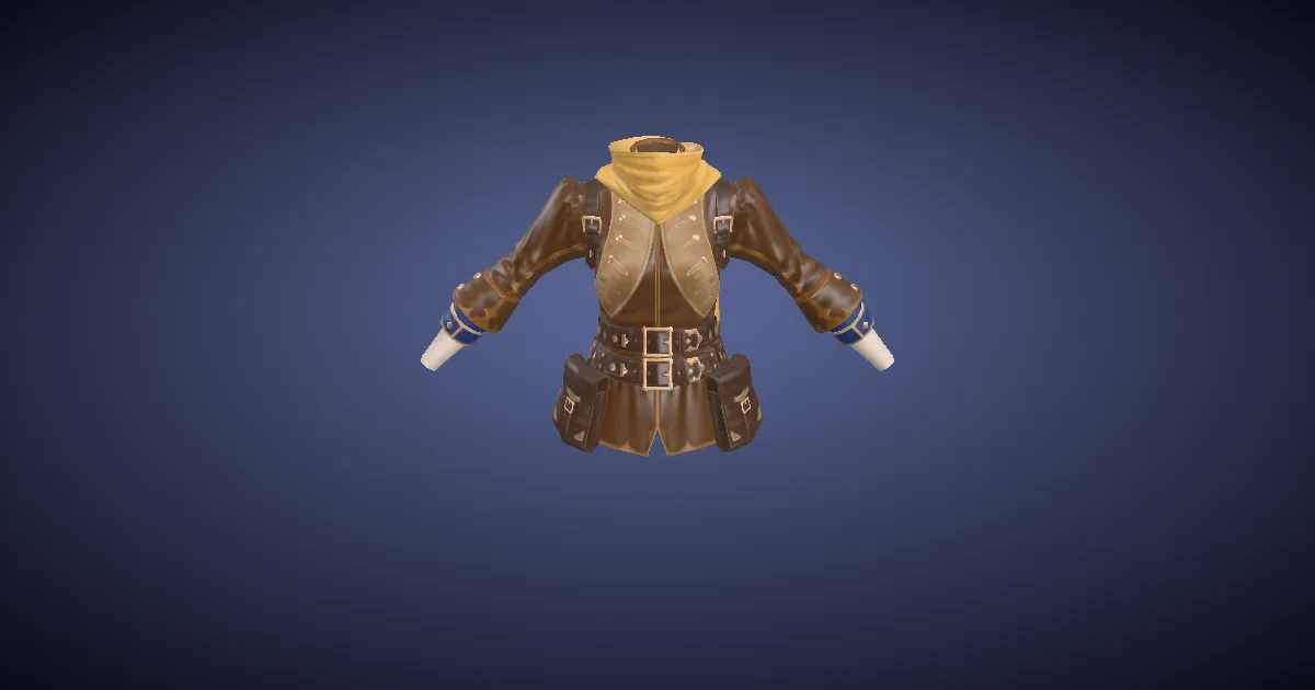 Bygone Brass Jerkin of Aiming - 3D render