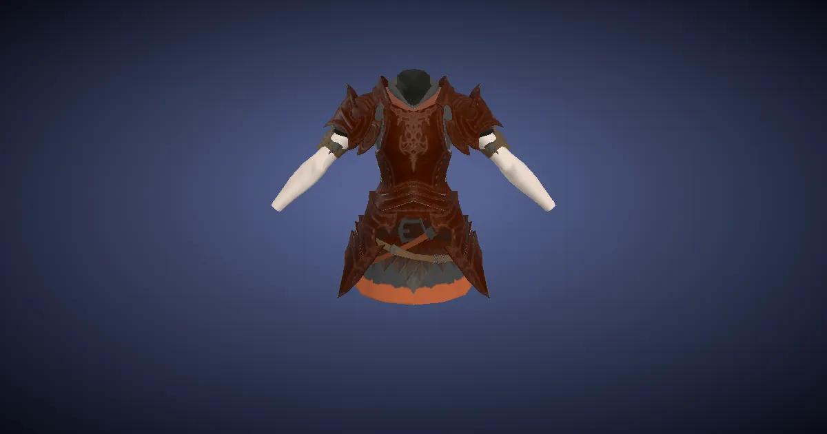 Rendu 3D de Armure de guerrier glorifié
