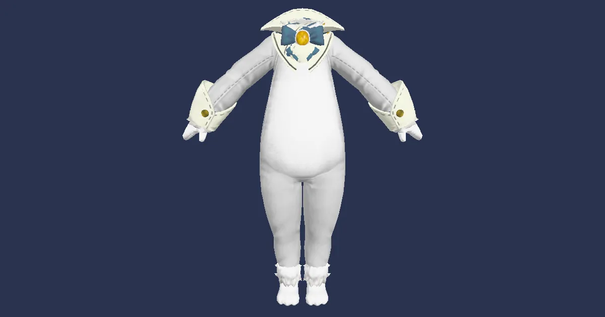 3D-Ansicht von Feiner Hasenanzug