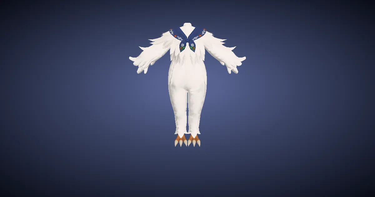 Rendu 3D de Costume de poulet