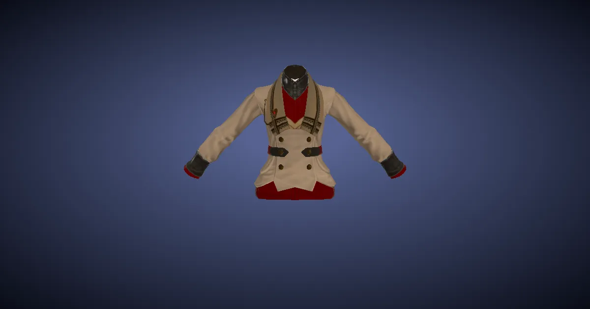 3D-Ansicht von Liebesbotenjacke