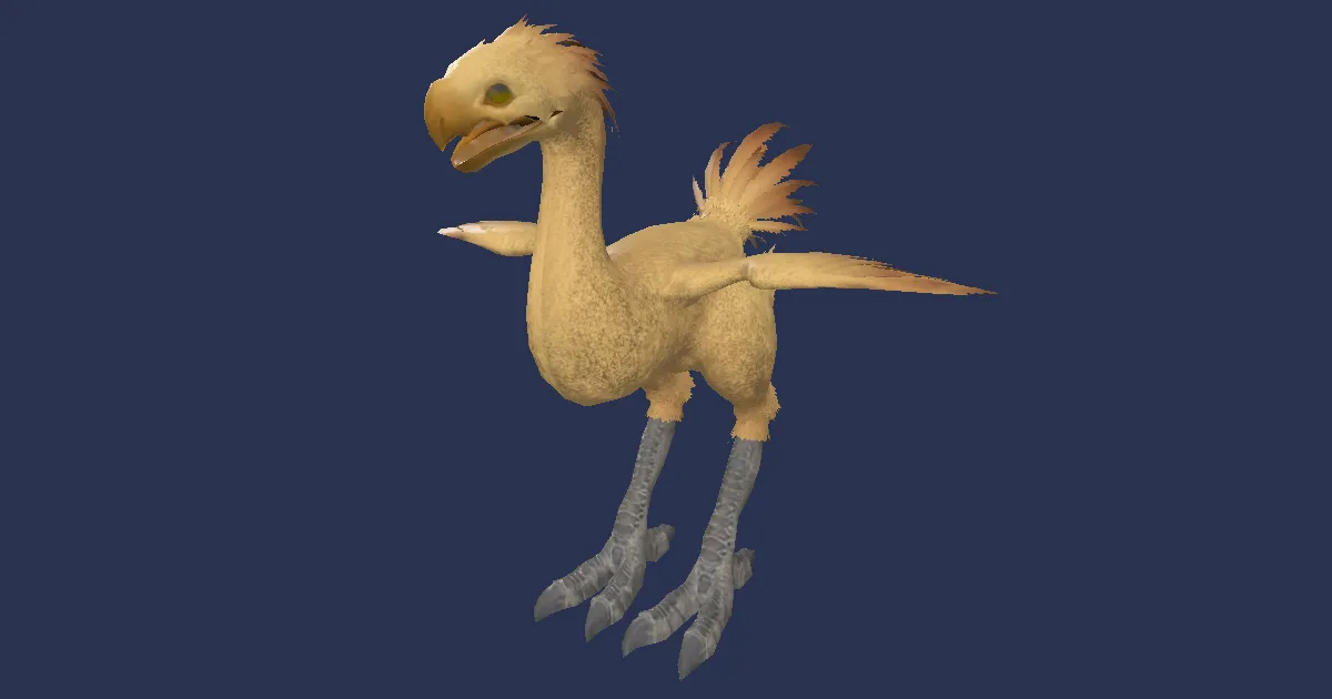 Chocobo destrier en 3D