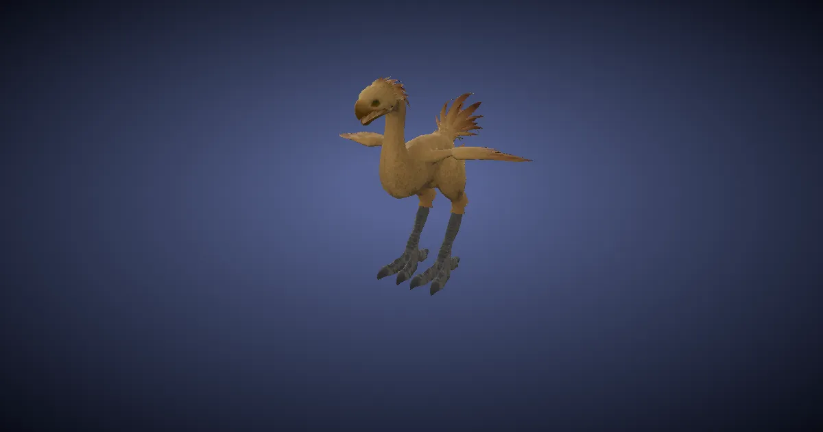 Gesellschafts-Chocobo in 3D