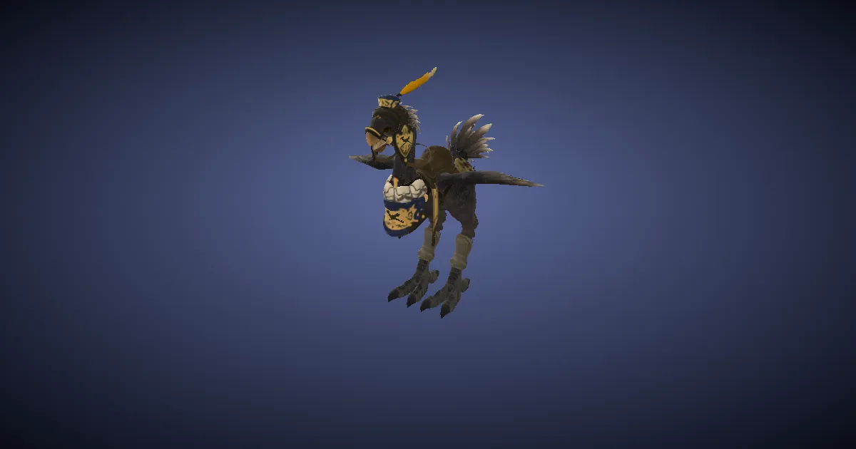 Black chocobo in 3D