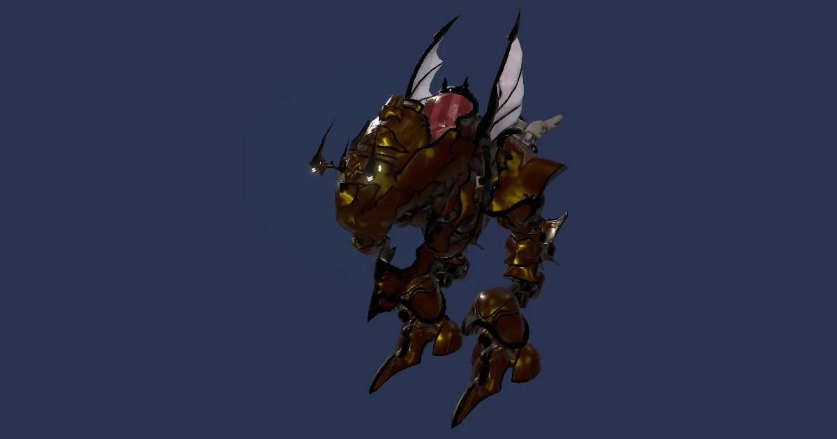 Gilded magitek armor in 3D