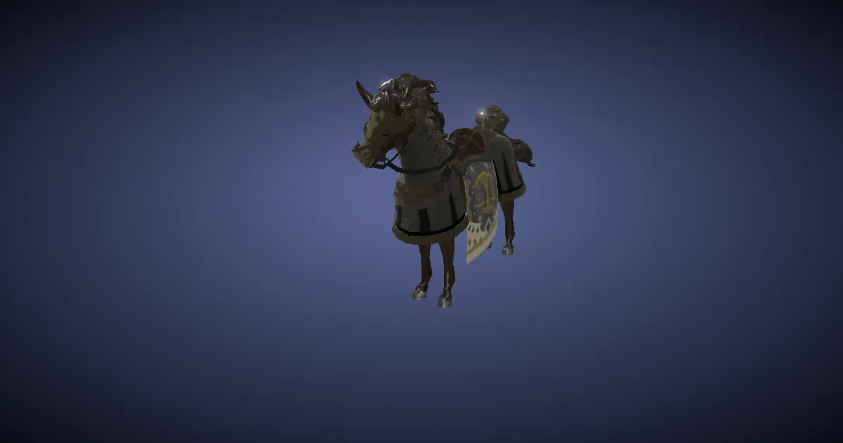 Flame warsteed in 3D