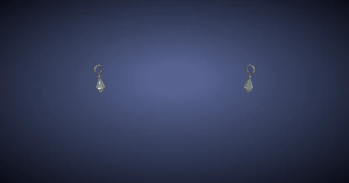 Hero's Earrings of Aiming - 3D render