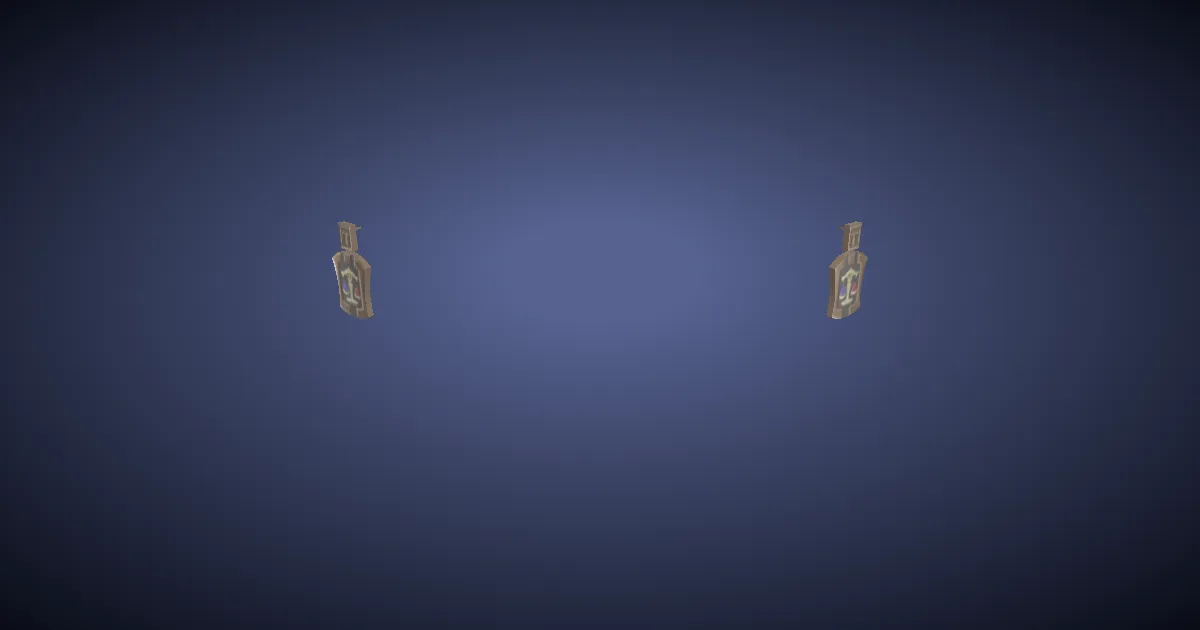 3D-Ansicht von Waagschalen-Ohrringe