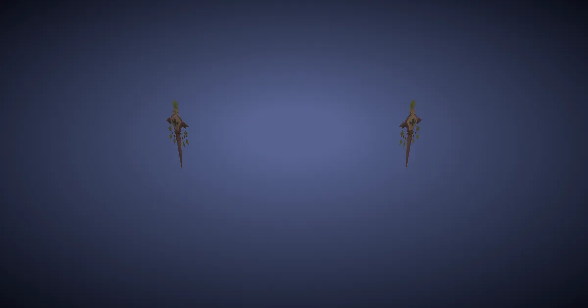Mythrite Earrings of Aiming - 3D render