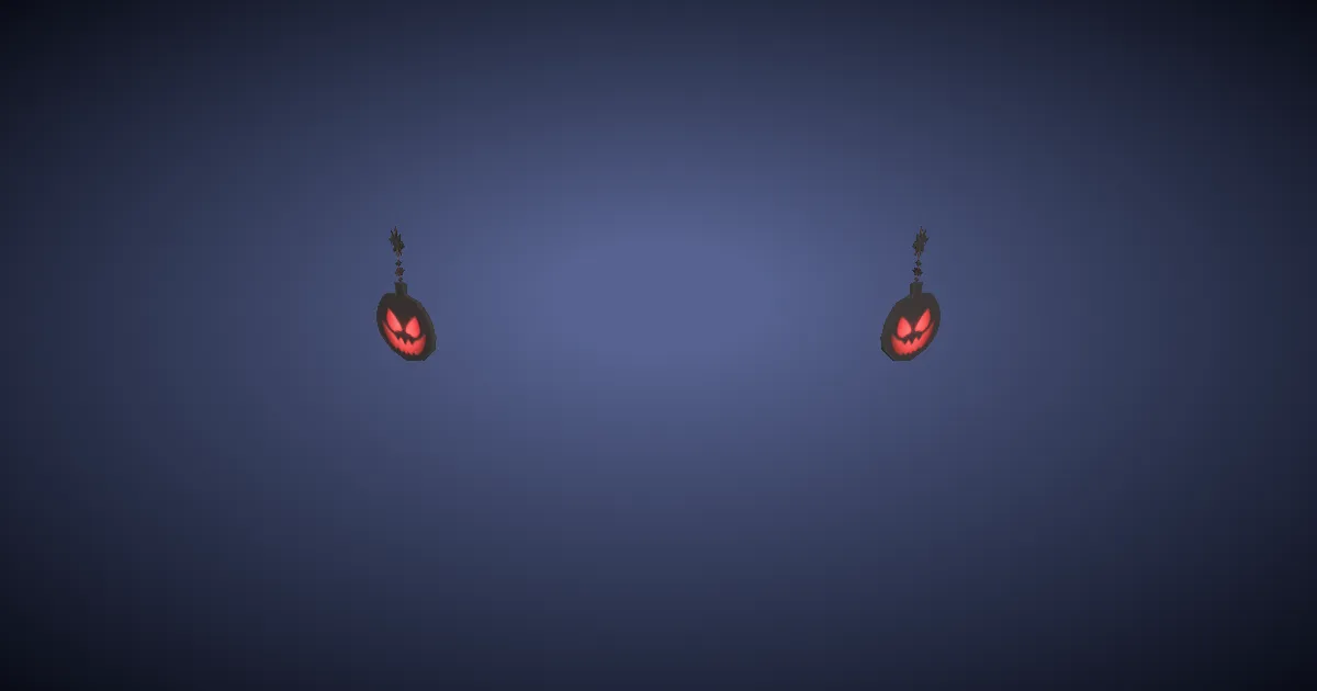 Pumpkin Earrings - 3D render