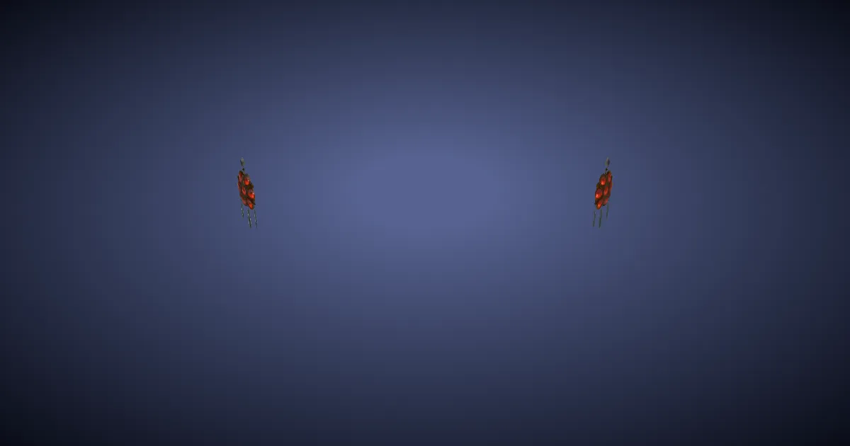 Triplite Earrings of Healing - 3D render