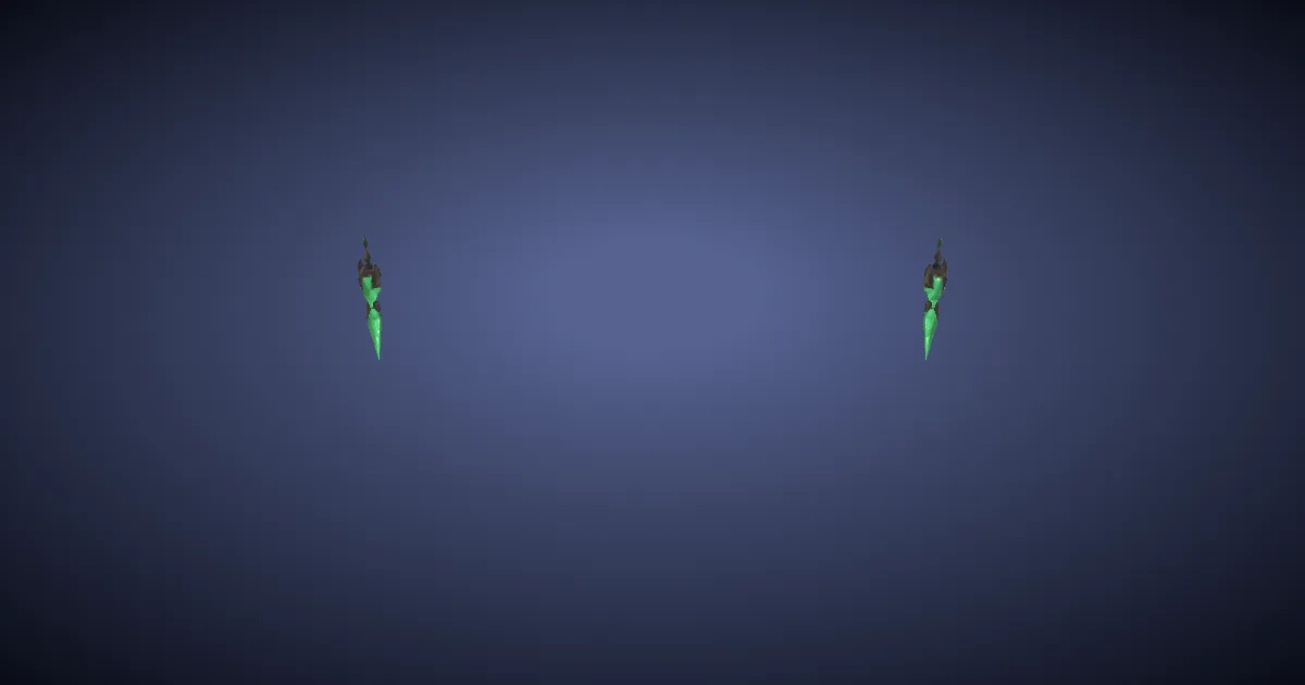Diaspore Earrings of Fending - 3D render