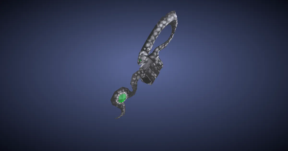 Rendu 3D de Boucle d'oreille d'attaquant en ihuykanite