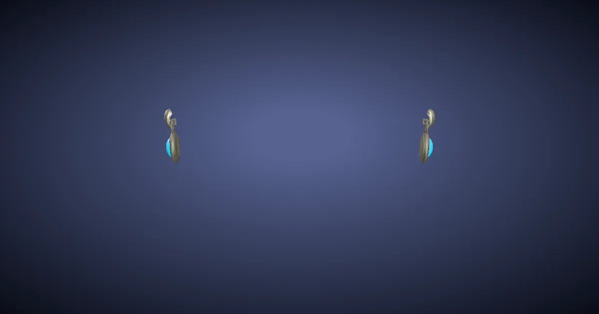 Historia Earrings of Casting - 3D render