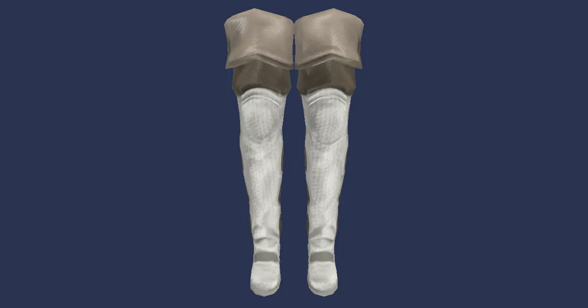 3D-Ansicht von Raptorleder-Kniestiefel