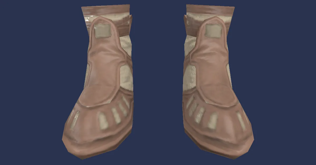 3D-Ansicht von Leder-Schnabelschuhe