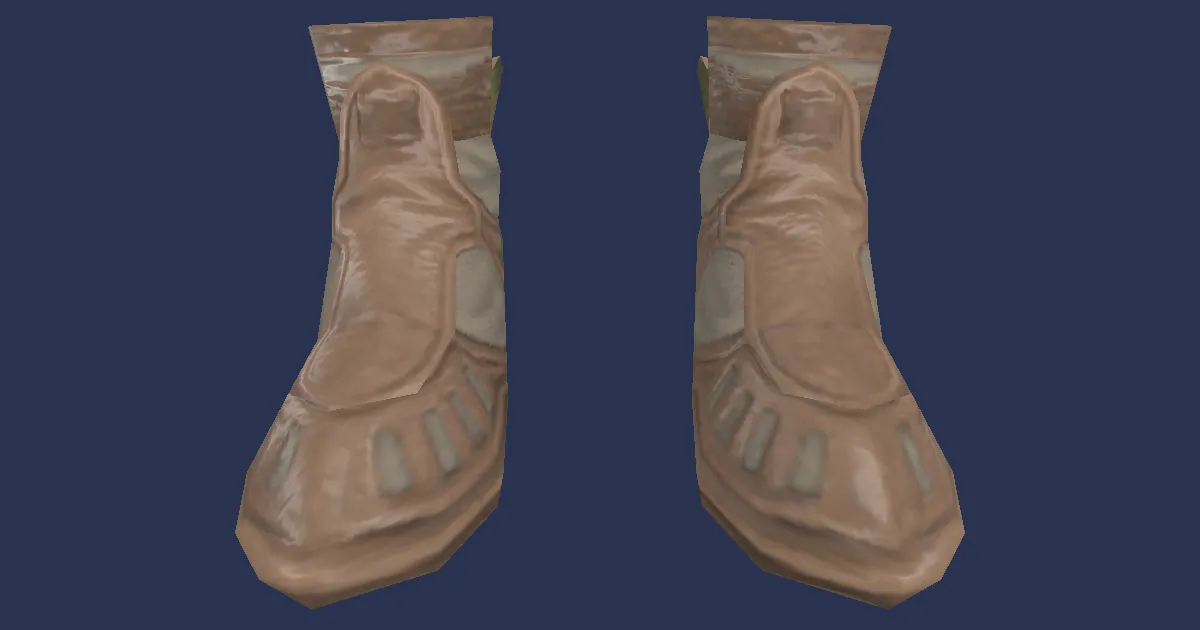 3D-Ansicht von Krötenleder-Schnabelschuhe