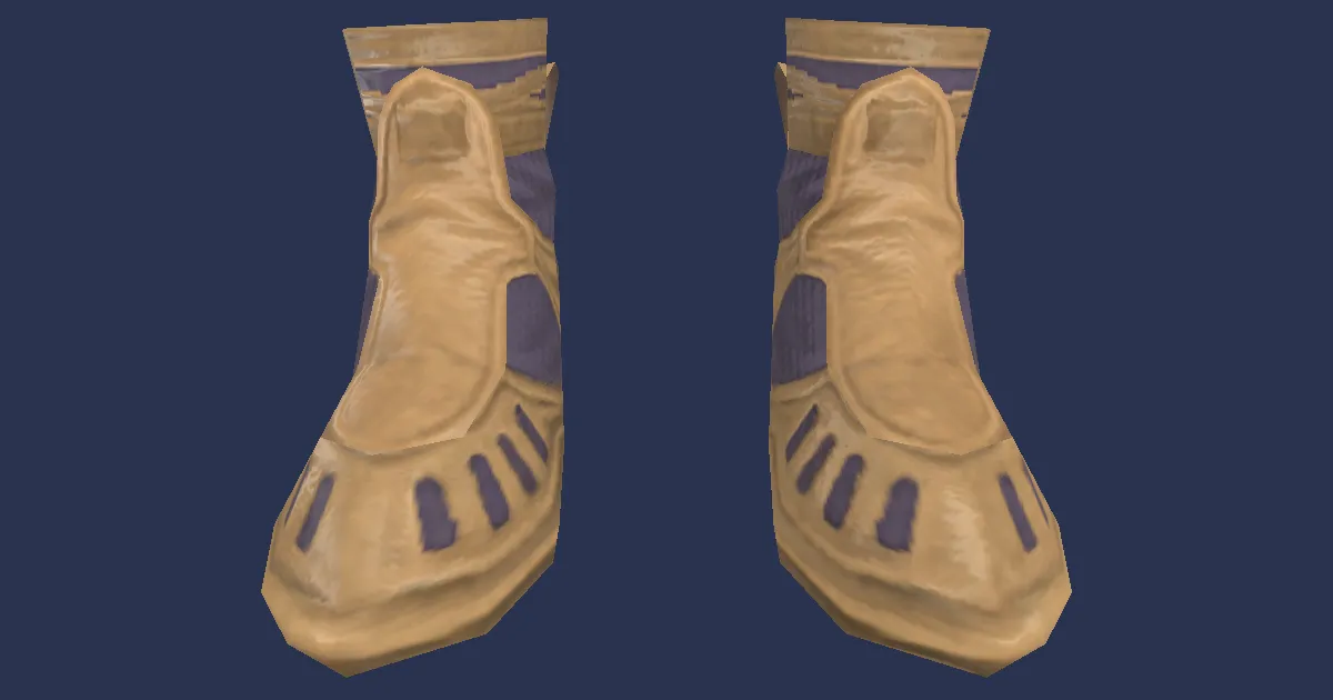 3D-Ansicht von Keilerleder-Schnabelschuhe