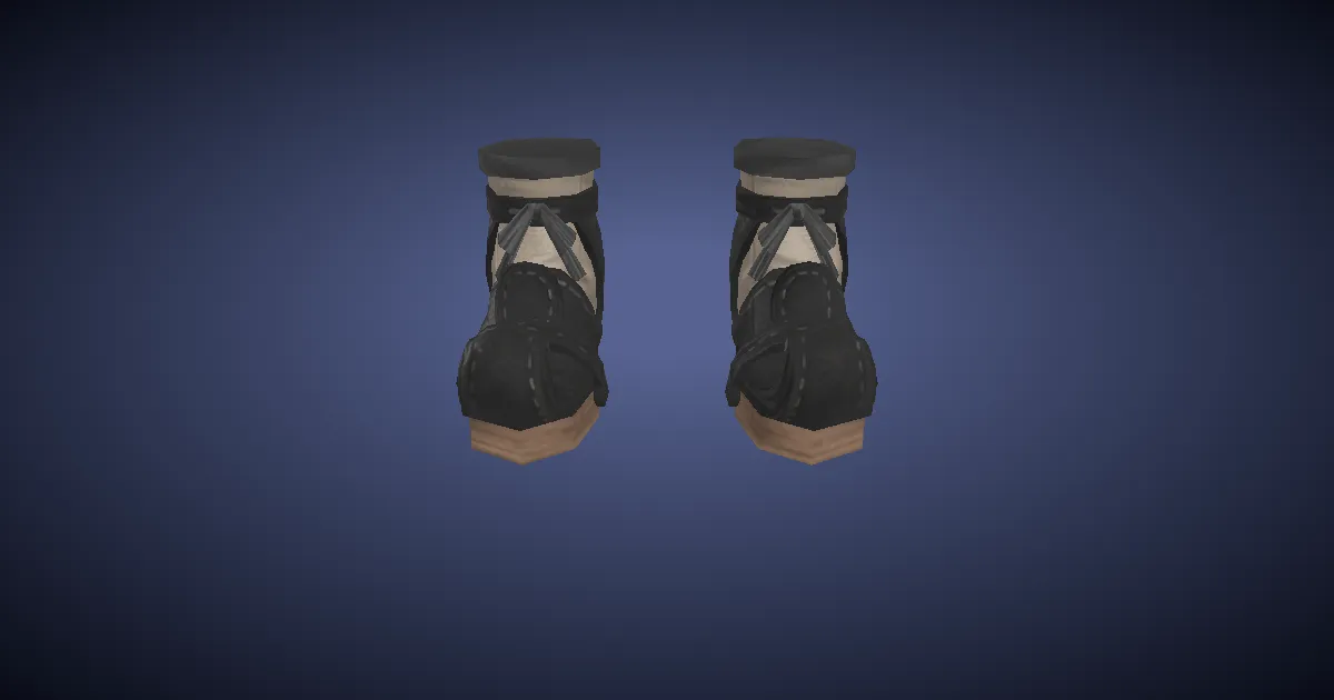 Walnut Pattens - 3D render