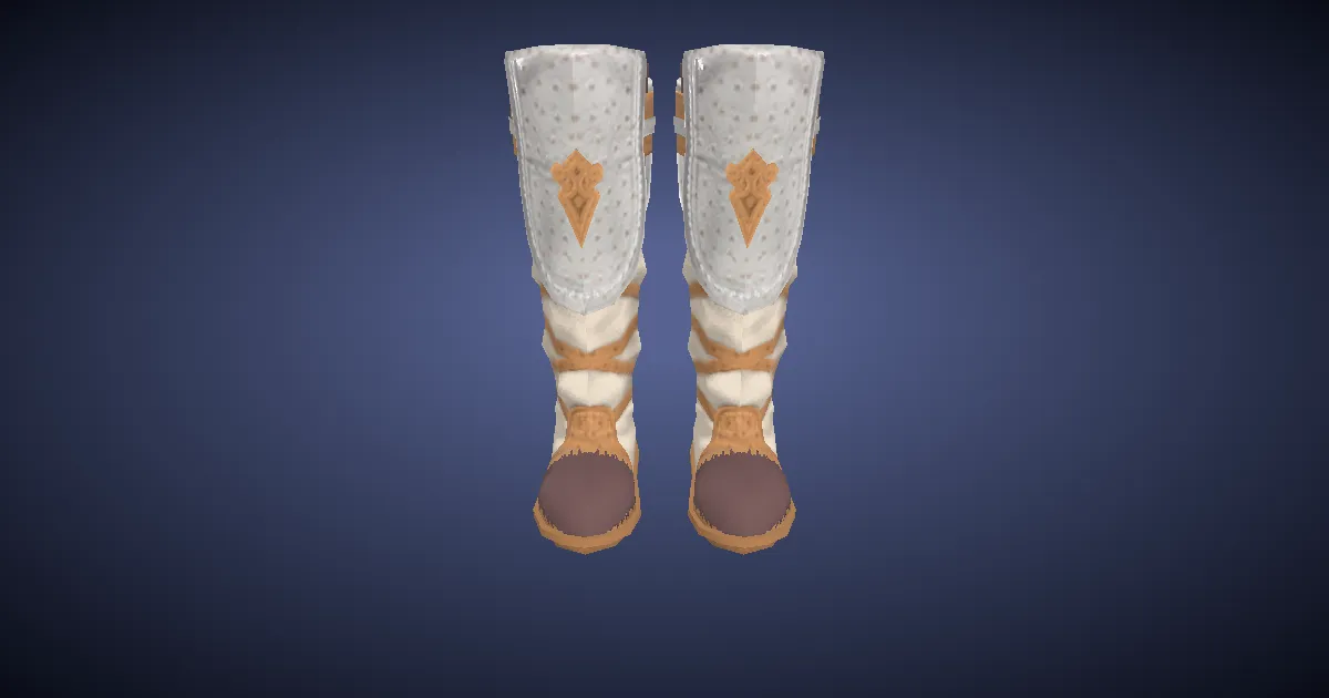 Hard Leather Boots - 3D render