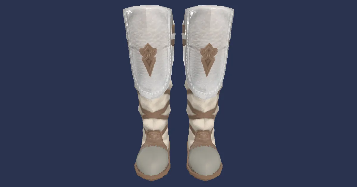Rendu 3D de Bottes en cuir de bouquetin