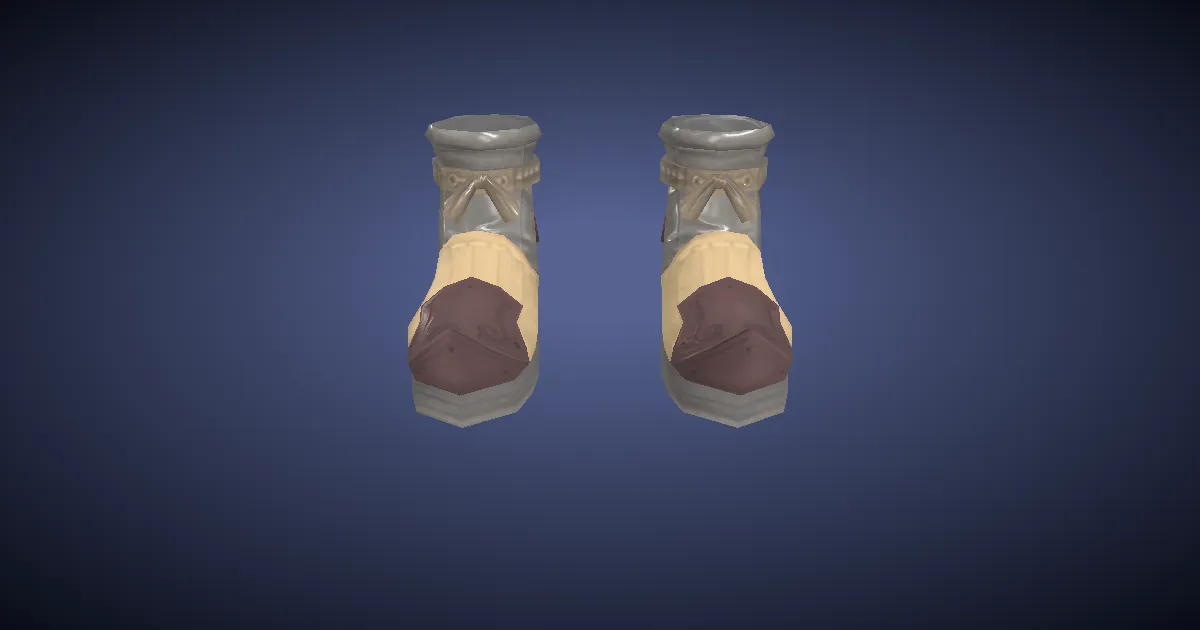 Leather Crakows - 3D render