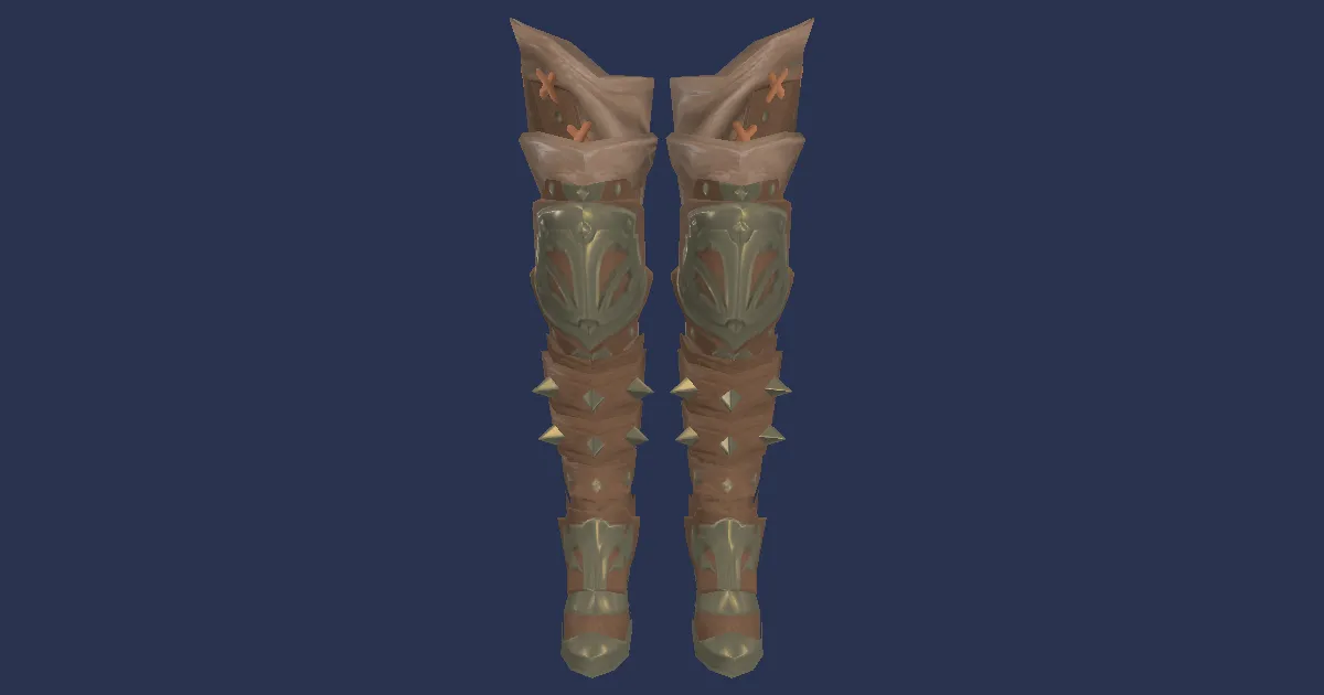 Goatskin Leg Guards - 3D render