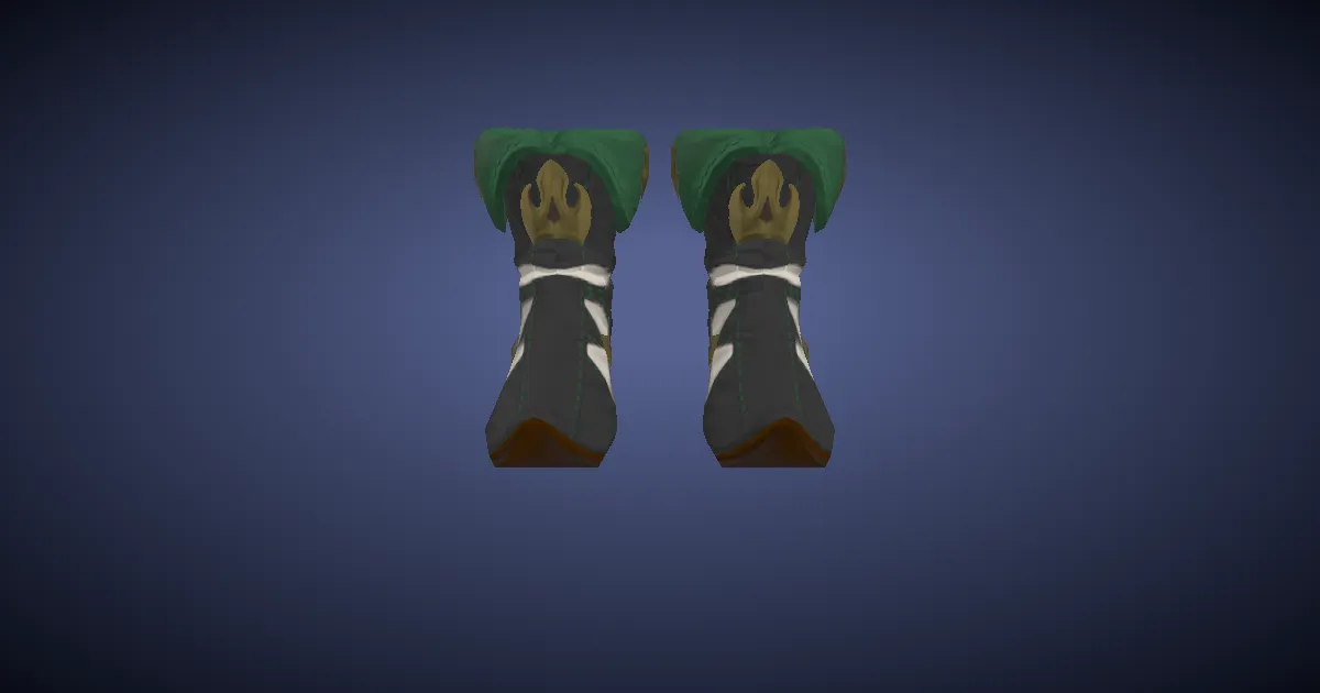 Archaeoskin Shoes of Aiming - 3D render