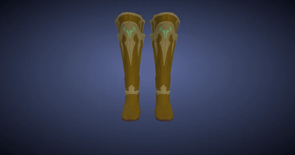 Dragonskin Boots of Healing - 3D render