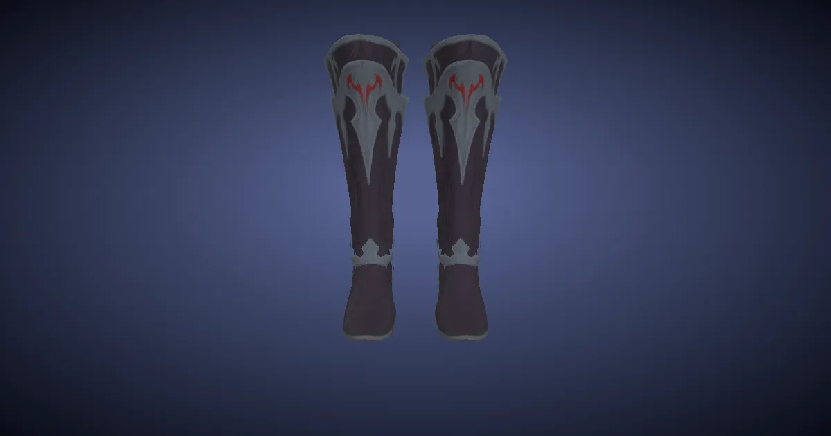 Dragonskin Boots of Casting - 3D render