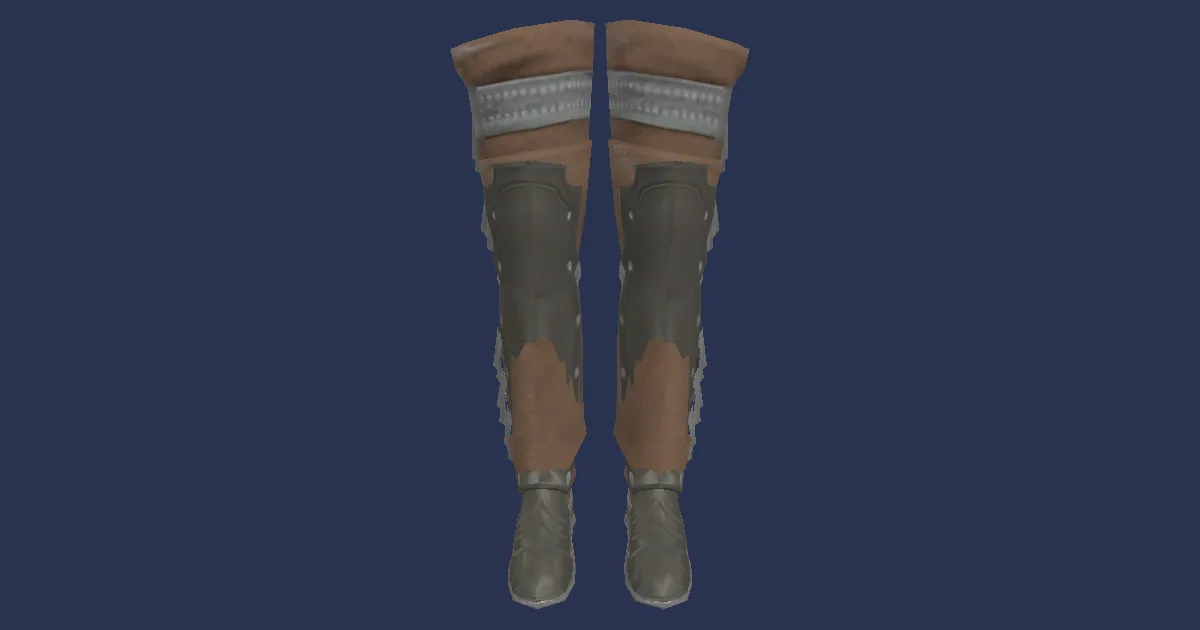 Rendu 3D de Bottes militaires revêtues d'acier